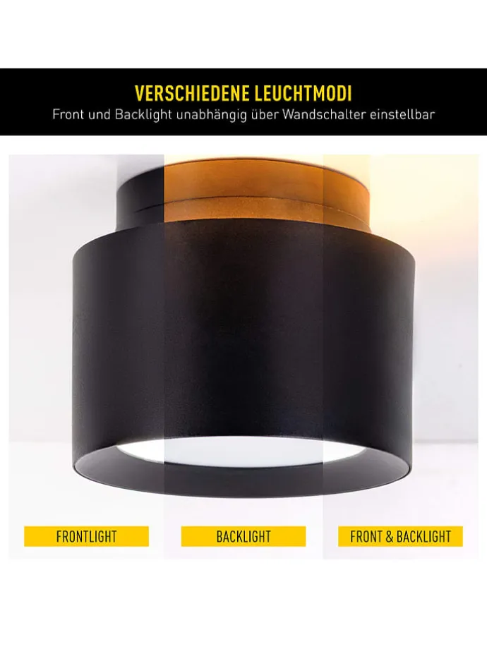 LED-Deckenspot "Trimes" in Schwarz - EEK E (A bis G)