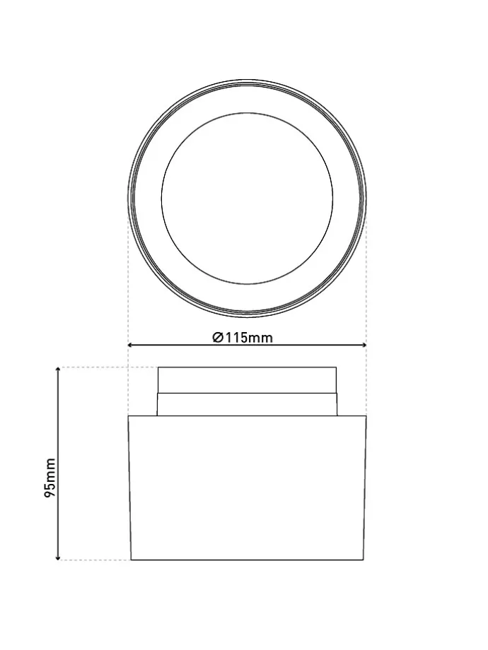 LED-Deckenspot "Trimes" in Schwarz - EEK E (A bis G)