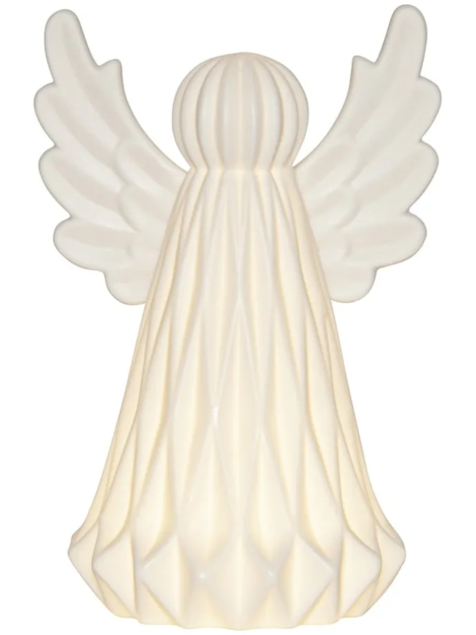 LED-Dekofigur "Vinter" in Weiß - (B)13 x (H)19 cm