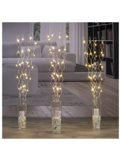 LED-Dekozweige in Silber/ Kupfer/ Gold - (H)90 cm