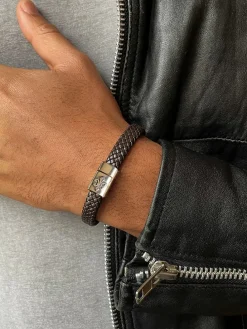 Leder-Armband in Braun