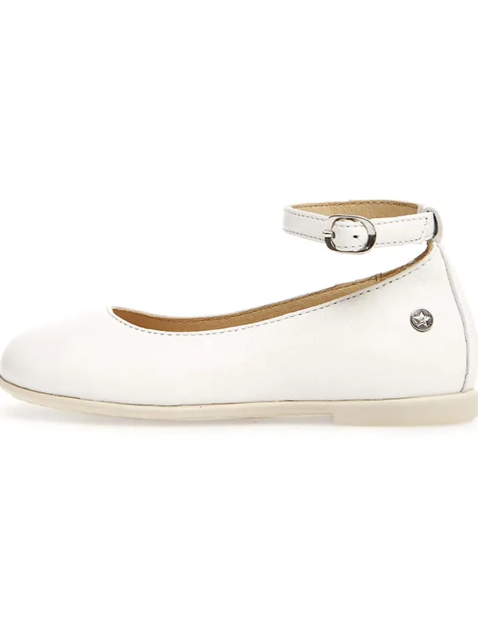 Leder-Ballerinas "Alpoma" in Weiß