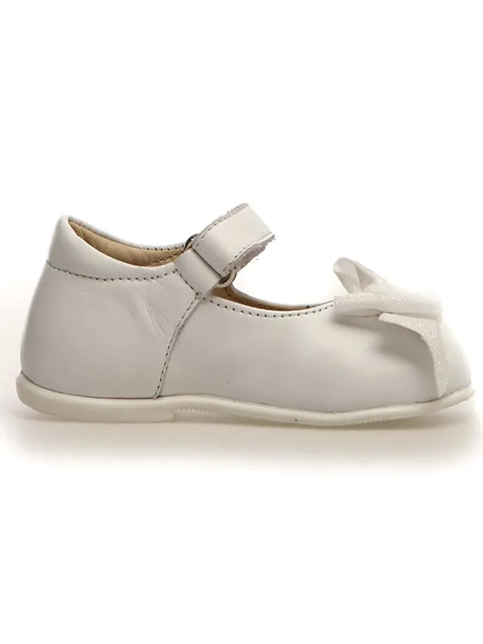 Leder-Ballerinas "Arabesque" in Weiß
