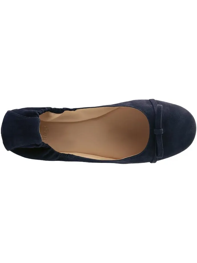 Leder-Ballerinas "Betty" in Dunkelblau