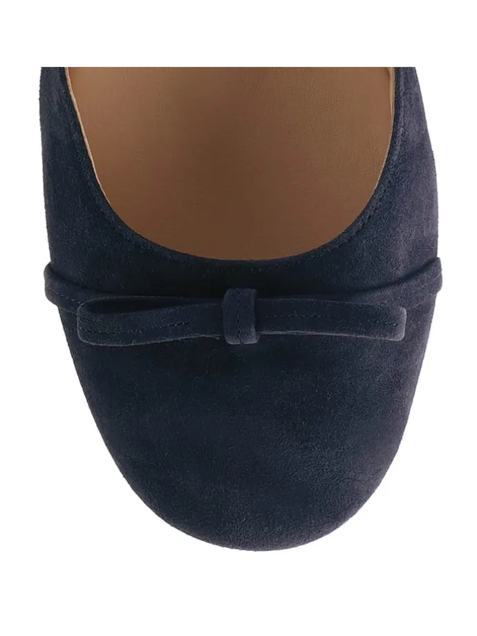 Leder-Ballerinas "Betty" in Dunkelblau