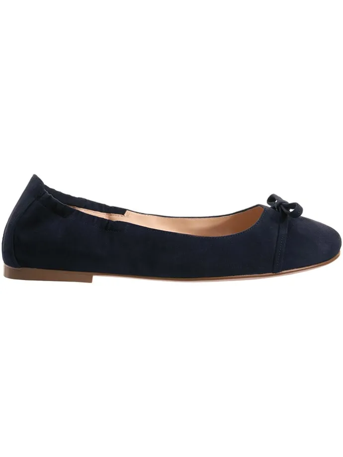 Leder-Ballerinas "Betty" in Dunkelblau