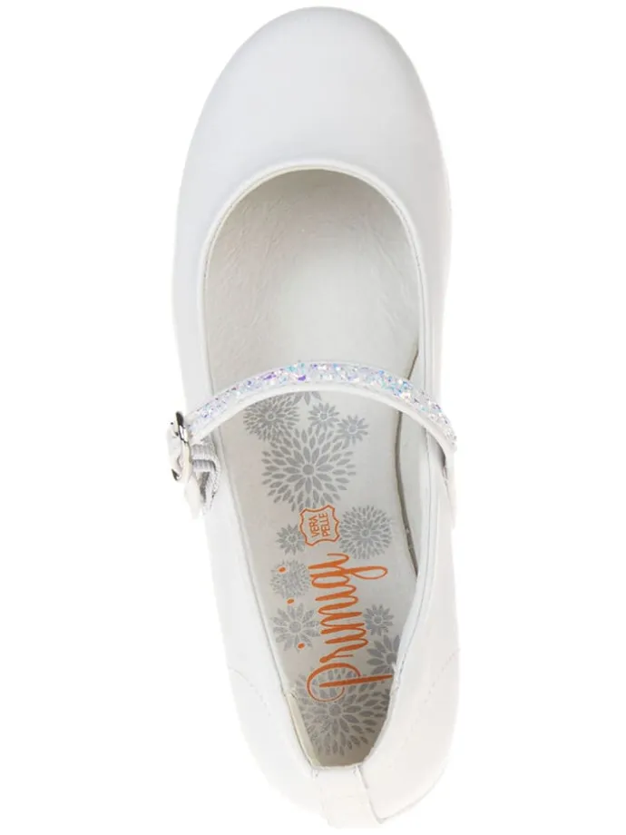 Leder-Ballerinas "Fantasy flat" in Weiß