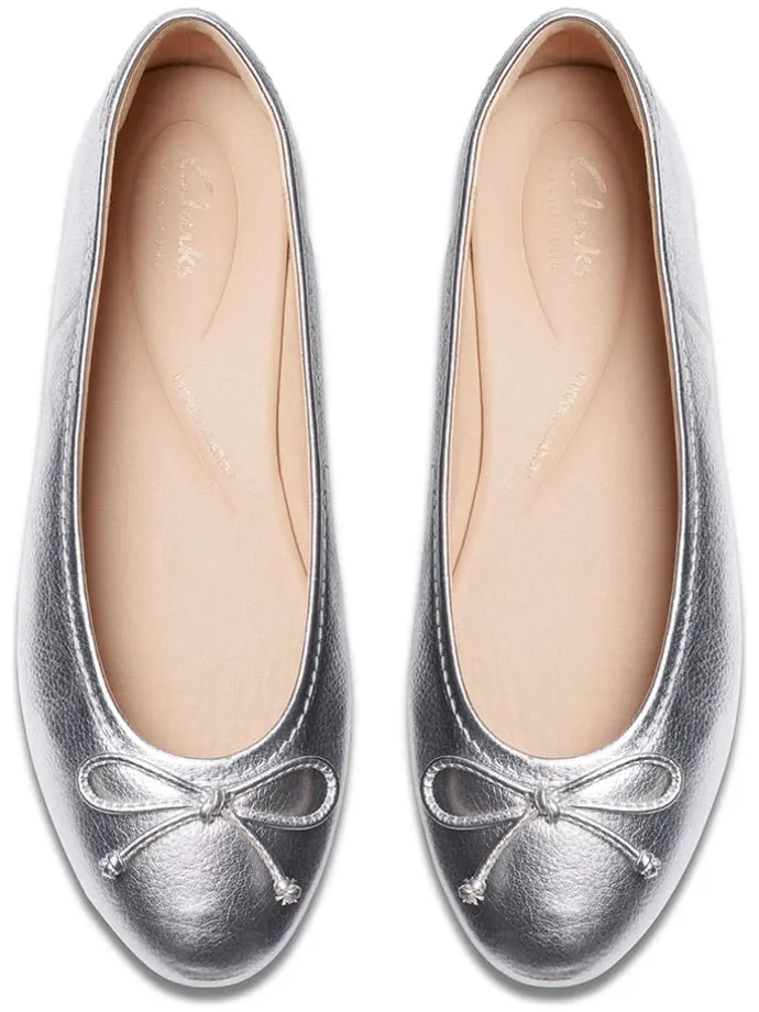 Leder-Ballerinas "Fawna" in Silber