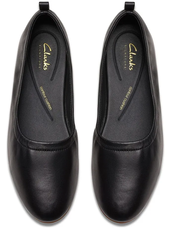 Leder-Ballerinas "Fawna" in Schwarz