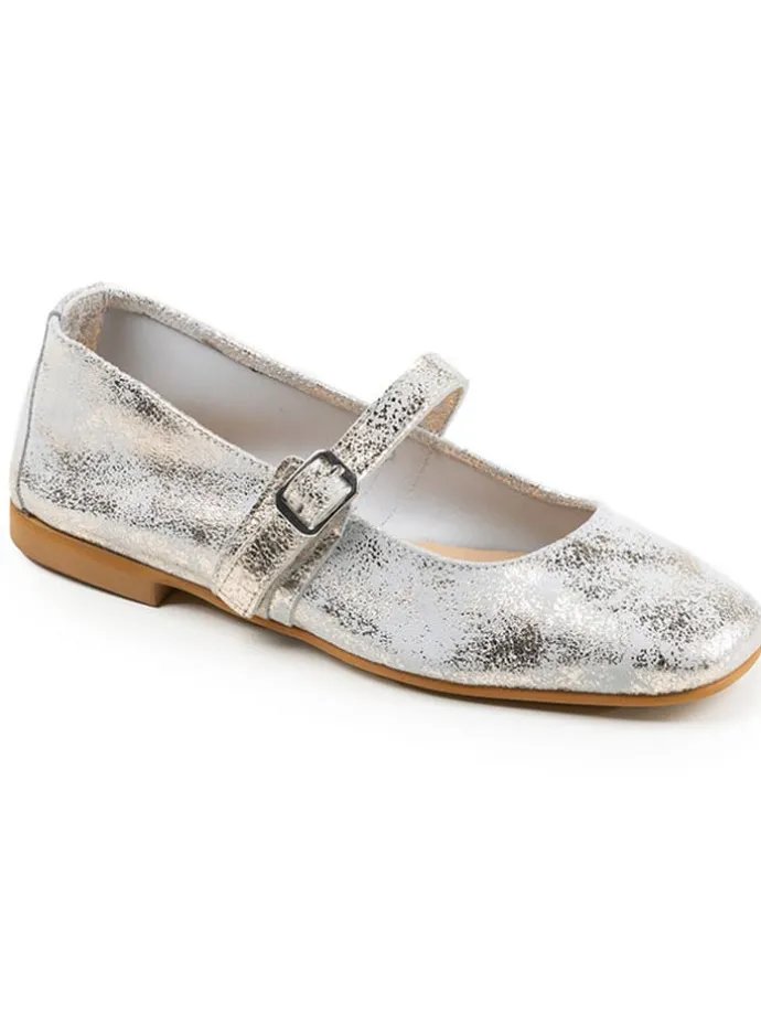 Leder-Ballerinas "Grenevelia" in Silber