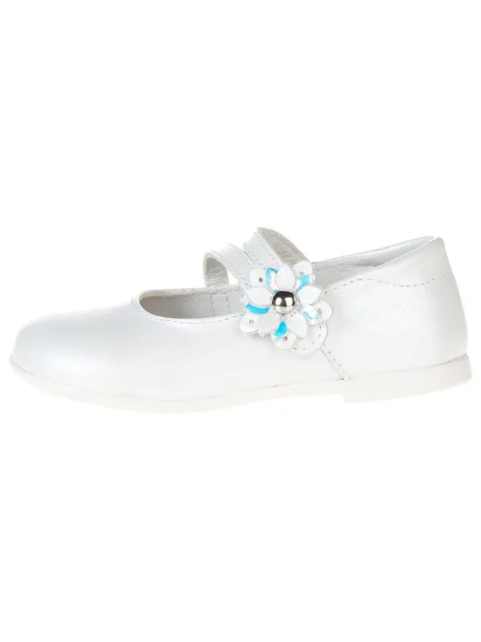 Leder-Ballerinas "Happy dance" in Weiß