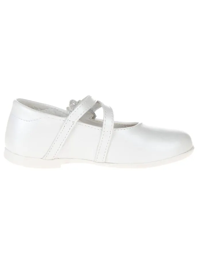 Leder-Ballerinas "Happy dance" in Weiß