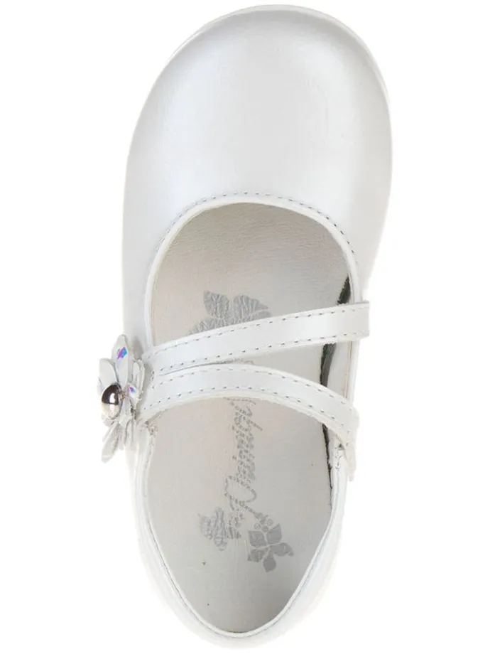 Leder-Ballerinas "Happy dance" in Weiß