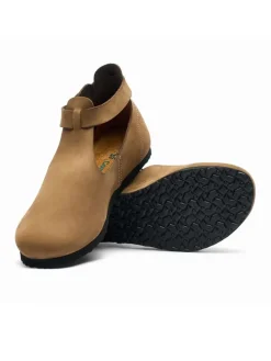 Leder-Ballerinas in Beige