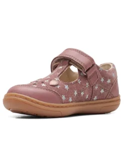Leder-Ballerinas in Rosa