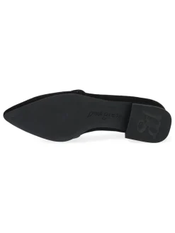 Leder-Ballerinas in Schwarz