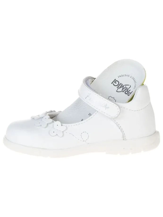 Leder-Ballerinas in Weiß