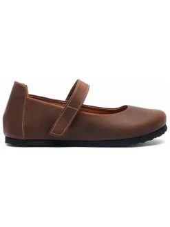 Leder-Ballerinas "Mila" in Braun