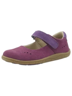 Leder-Barfuß-Ballerinas in Lila