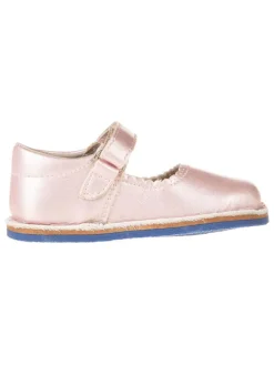 Leder-Barfuß-Ballerinas in Rosa