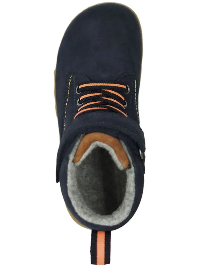 Leder-Barfußschuhe in Dunkelblau