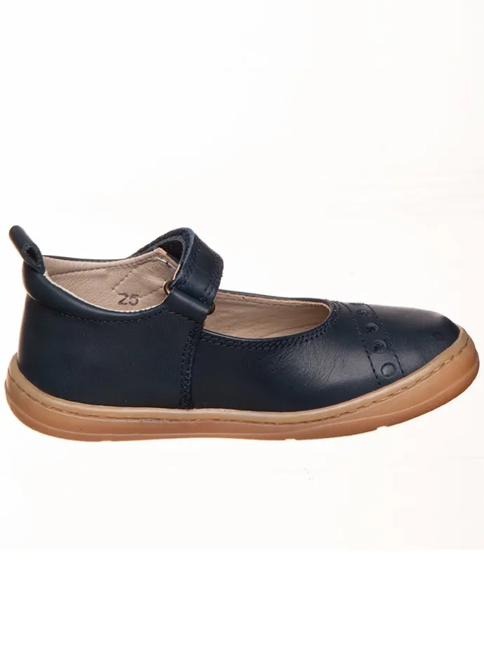 Leder-Barfußschuhe in Dunkelblau
