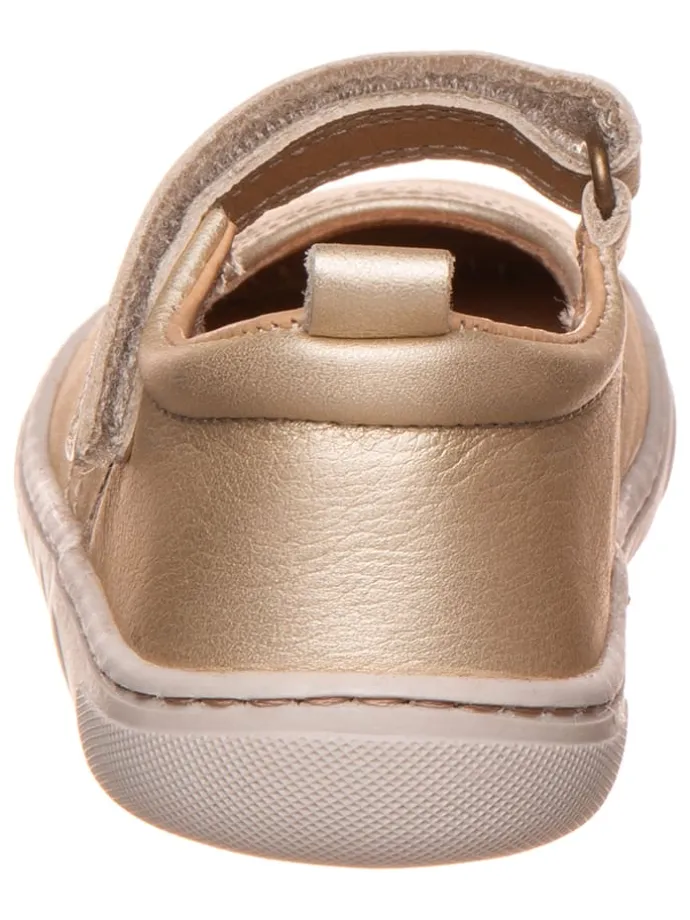 Leder-Barfußschuhe in Gold
