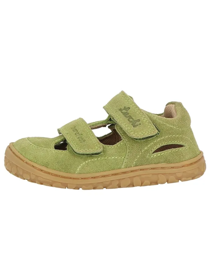 Leder-Barfußschuhe "Nando" in Khaki