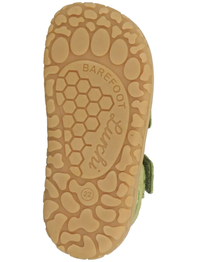 Leder-Barfußschuhe "Nando" in Khaki