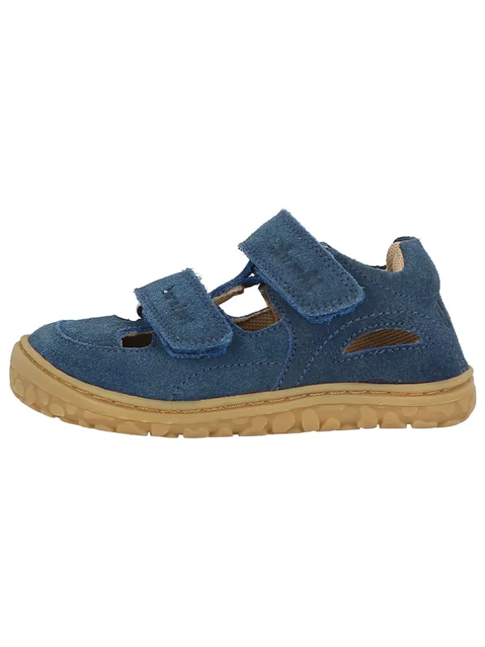 Leder-Barfußschuhe "Nando" in Dunkelblau