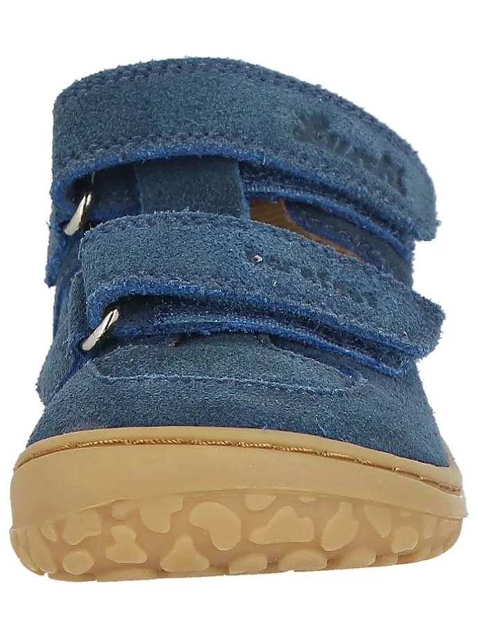 Leder-Barfußschuhe "Nando" in Dunkelblau