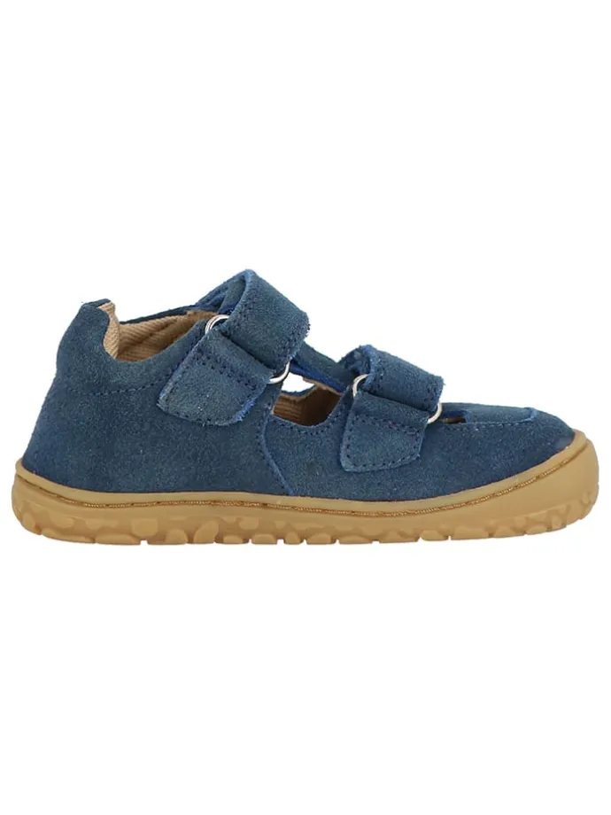 Leder-Barfußschuhe "Nando" in Dunkelblau