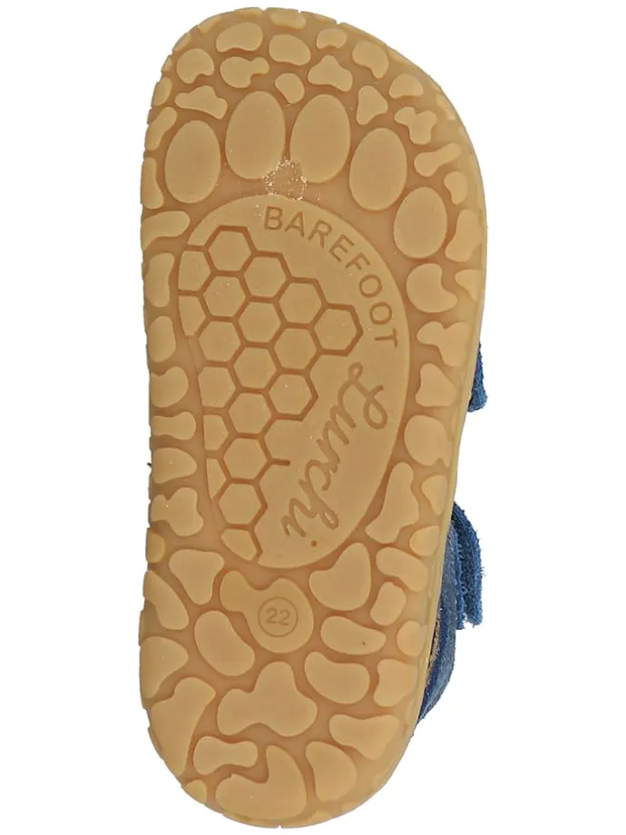 Leder-Barfußschuhe "Nando" in Dunkelblau