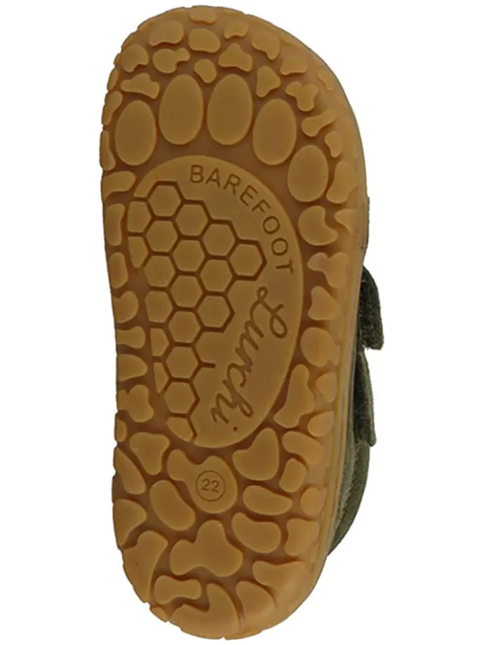 Leder-Barfußschuhe "Nik" in Khaki