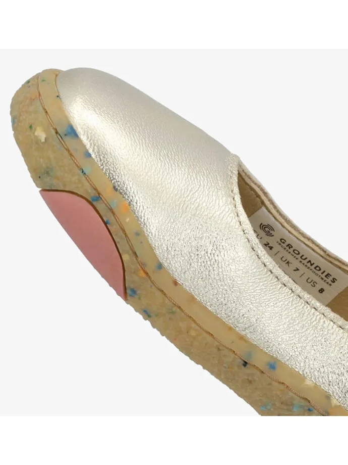 Leder-Barfußschuhe "Stella" in Gold