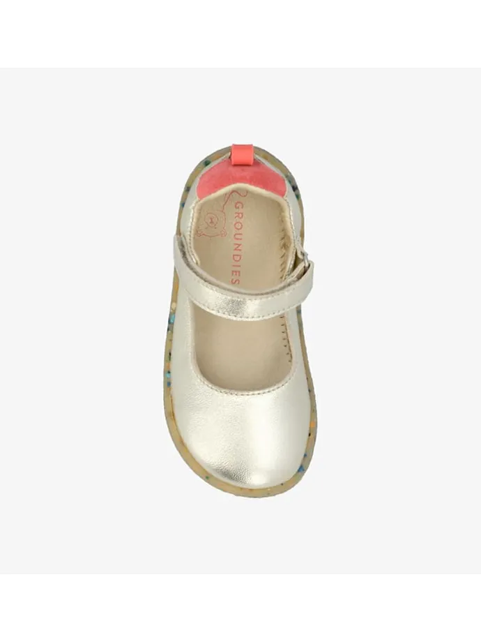 Leder-Barfußschuhe "Stella" in Gold