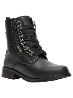 Leder-Boots "Amanda" in Schwarz