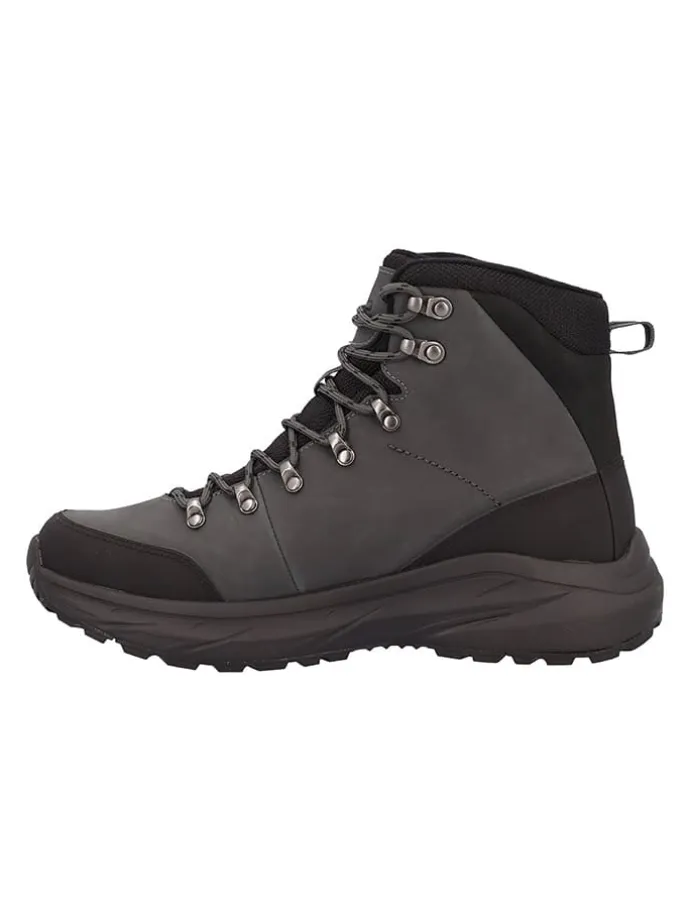 Leder-Boots "Dypsie" in Grau/ Schwarz