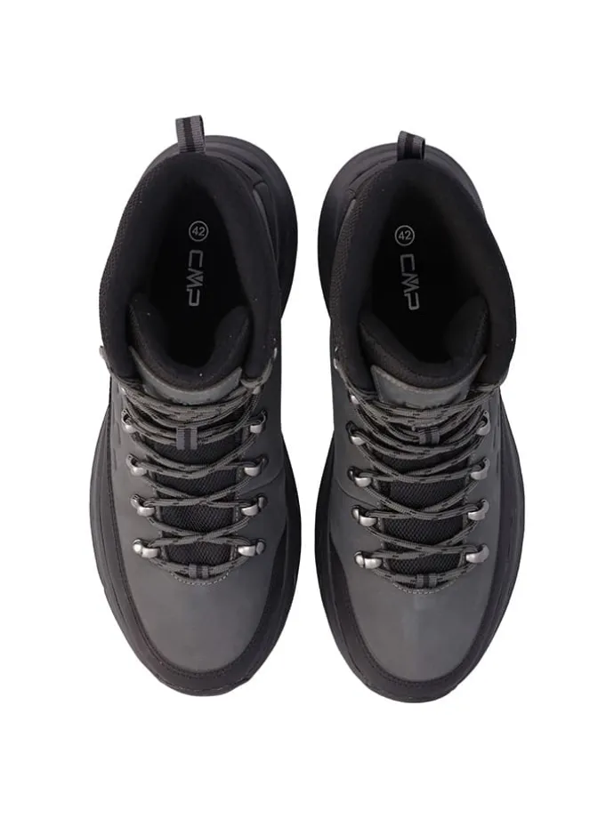 Leder-Boots "Dypsie" in Grau/ Schwarz