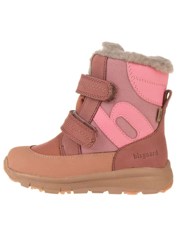 Leder-Boots "Eigil" in Rosa/ Braun