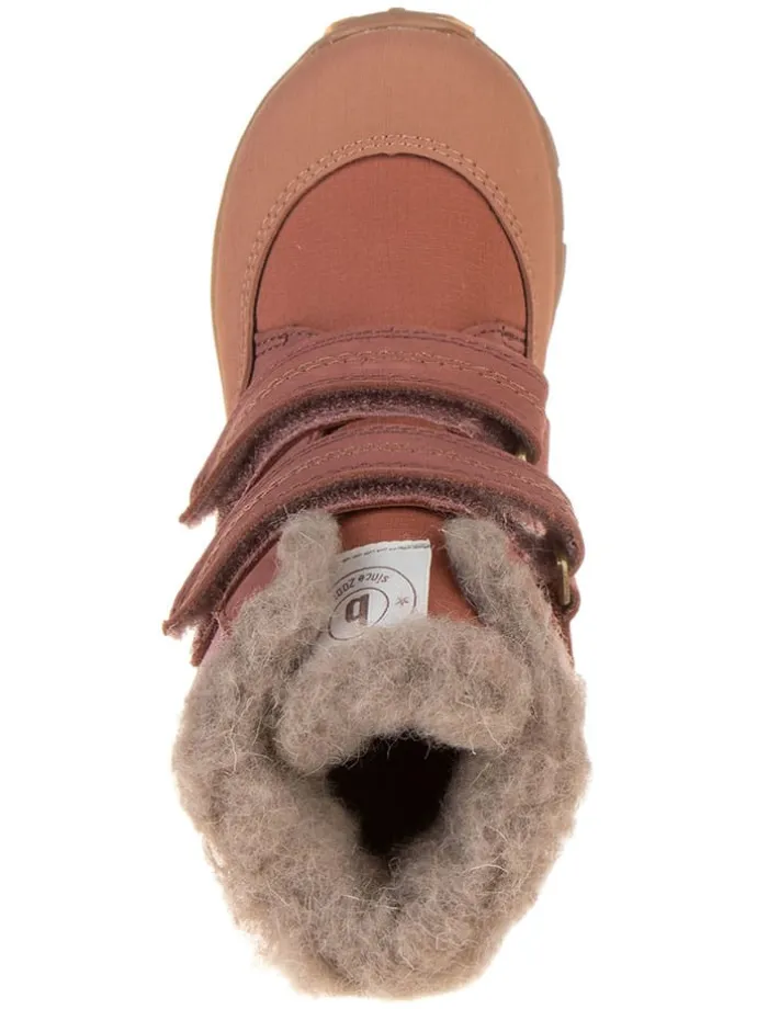 Leder-Boots "Eigil" in Rosa/ Braun