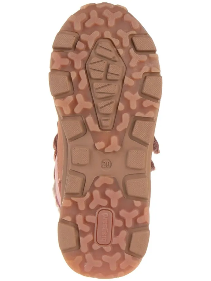 Leder-Boots "Eigil" in Rosa/ Braun