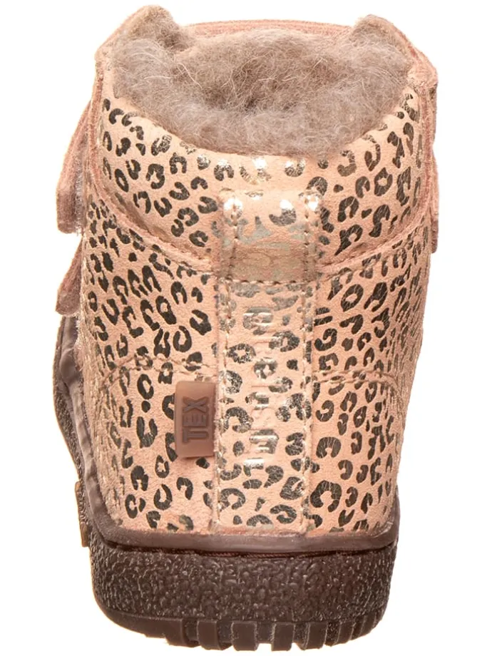 Leder-Boots "Gorm" in Rosa/ Gold