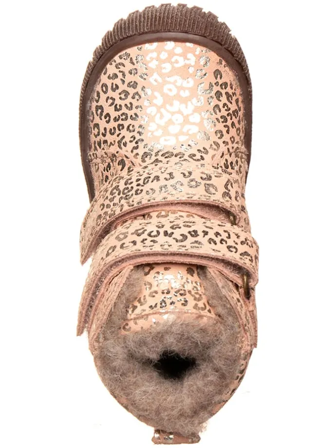 Leder-Boots "Gorm" in Rosa/ Gold