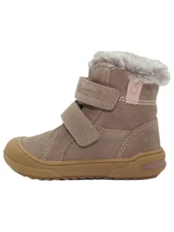 Leder-Boots in Beige