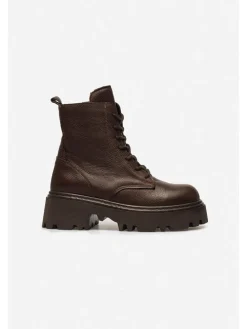 Leder-Boots in Braun