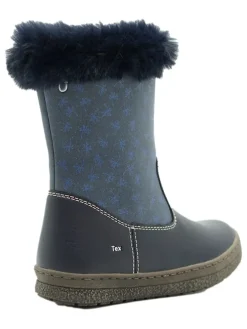 Leder-Boots in Dunkelblau