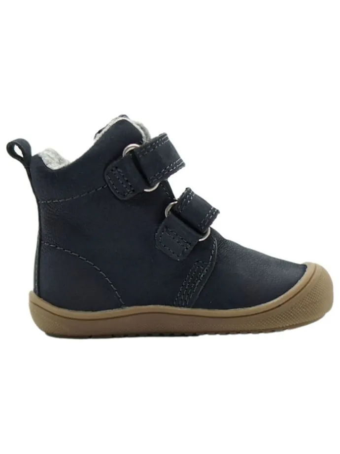 Leder-Boots in Dunkelblau
