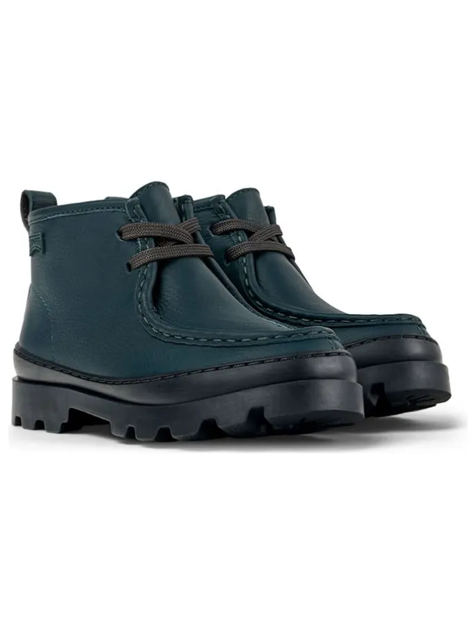 Leder-Boots in Dunkelblau