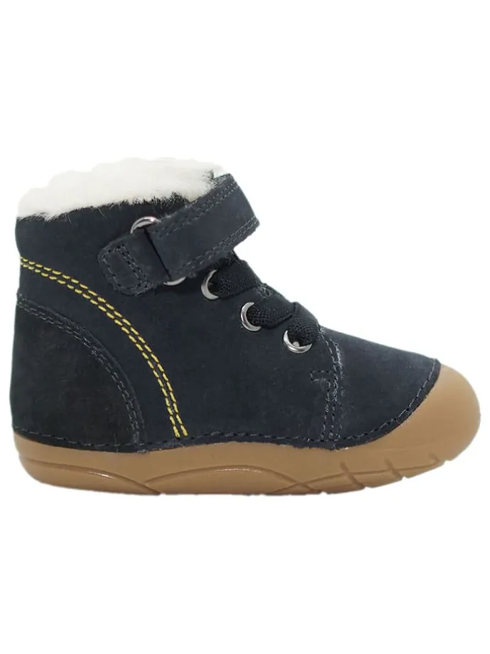 Leder-Boots in Dunkelblau
